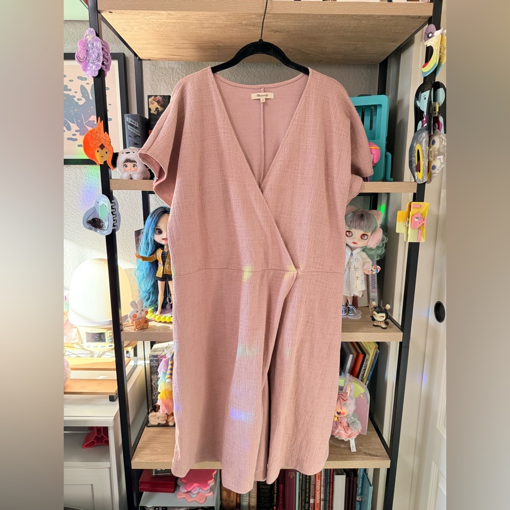 Madewell Blush Pink faux wrap dress